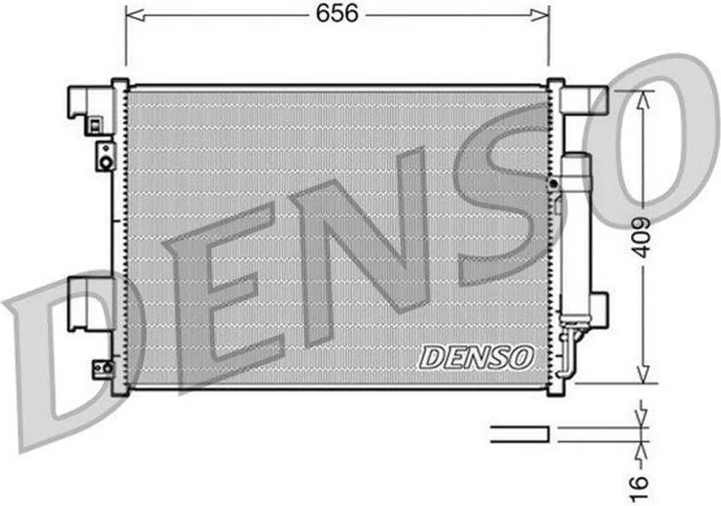 Radiateur de clim DENSO DCN21001 en aluminium pour voiture moderne