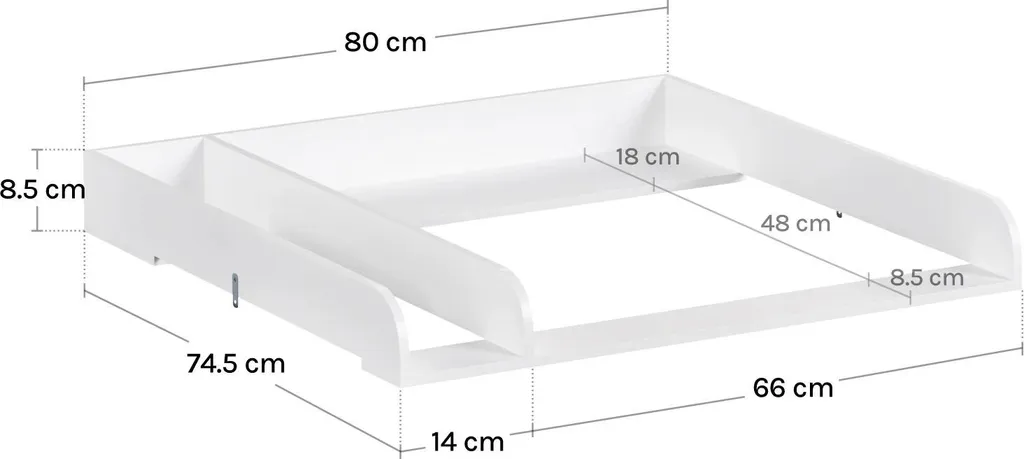 Extension Plan à Langer Universel en Bois pour Commode de Chambre Bébé - 7