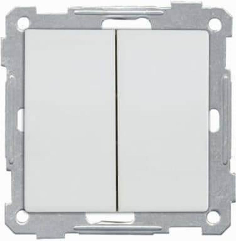 Mutlusan Candela Modul 2-fach Schalter Serienschalter Weiss Produktbild 