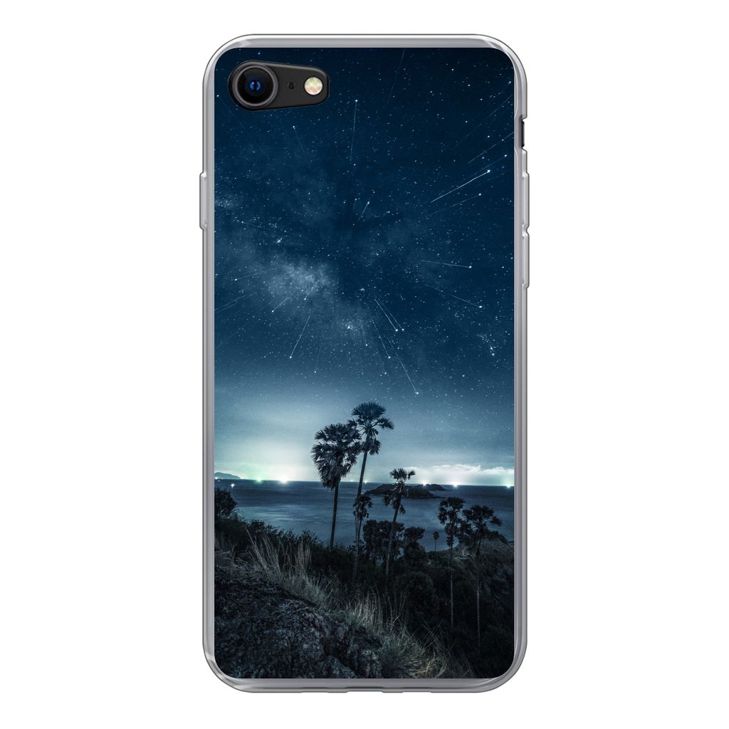 MuchoWow Handyhülle Schutzhülle Hülle für iPhone 8 Sternenhimmel - Meer - Tropisch - Jungen - Mädchen - Kinder Silikon Softcase Handy Hülle...
