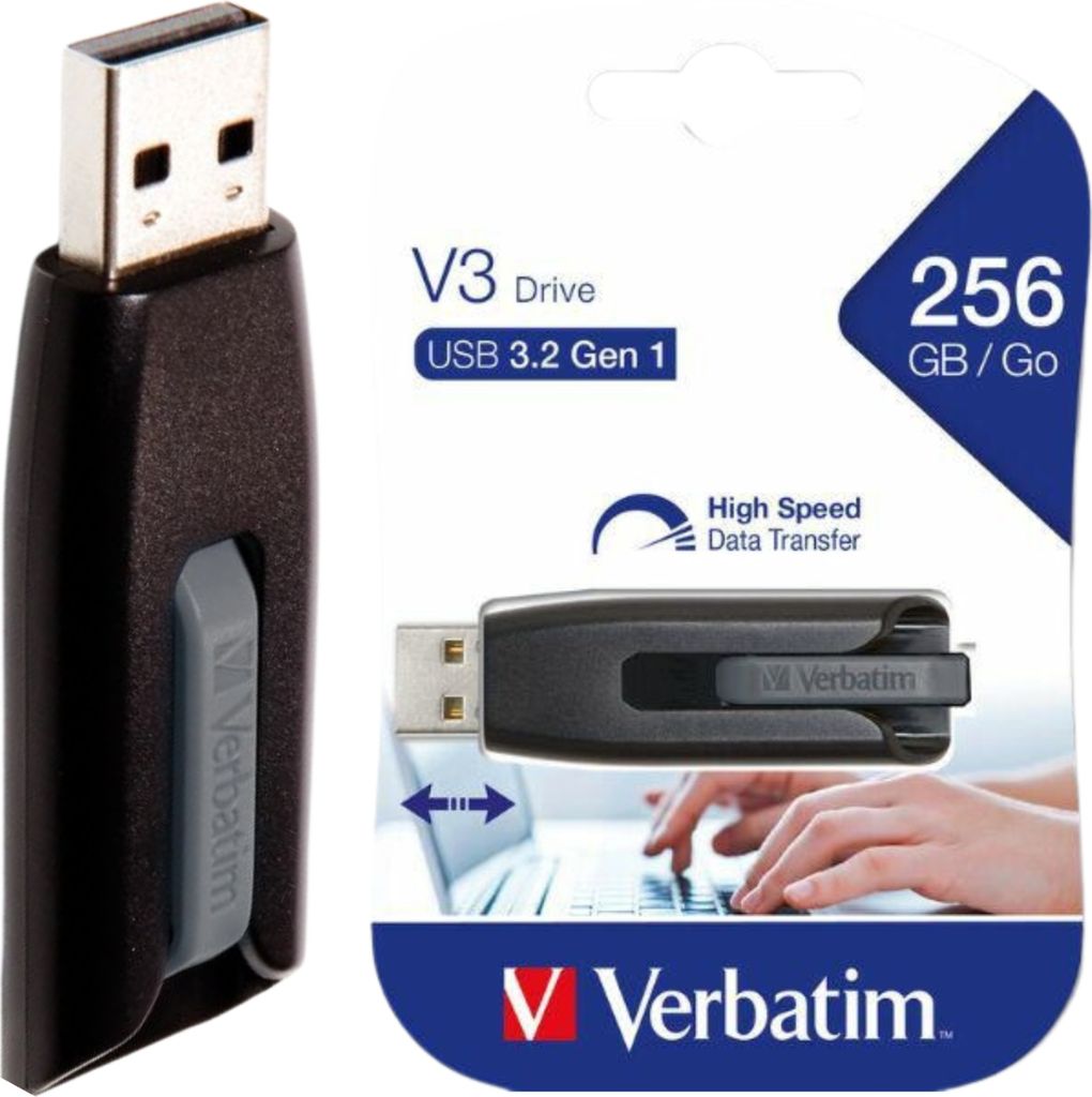 Verbatim V3, 256 GB, USB Typu-A, 3.2 Gen 1 (3.1 Gen 1), Zdjęcie produktu 