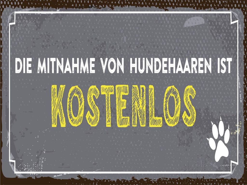 vianmo Holzschild 12x18 cm die Mitnahme von Hundehaaren ist