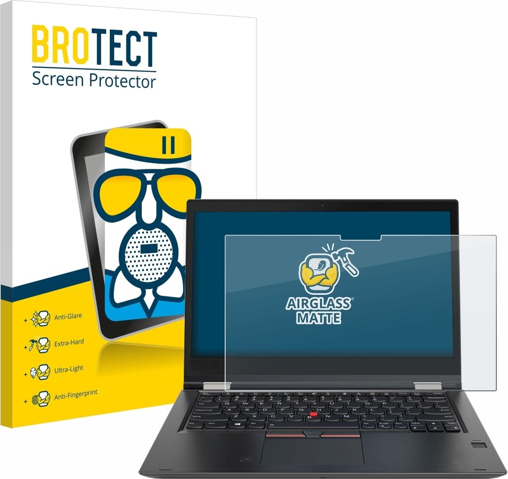 BROTECT Entspiegelungs Schutzglas für Lenovo ThinkPad Yoga X380 Schutzfolie Panzer Folie Glas Display Schutz matt