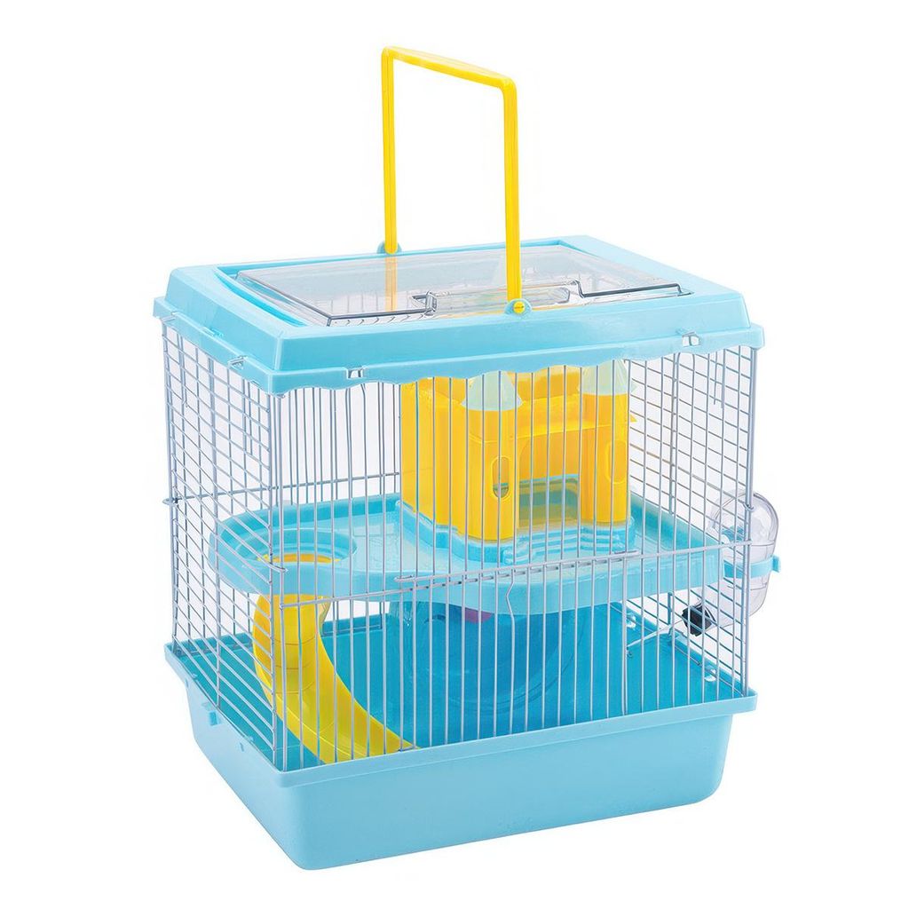 Reise-Hamsterkäfig, tragbarer Kleintierkäfig für Ausflüge, Kurzreisen oder Picknick, geeignet für Zwerghamster, Syrische Hamster, Rennmäuse