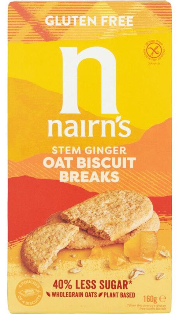 Nairn's Biscuit Breaks Hafer & Ingwer glutenfrei 160g – Produktbild 