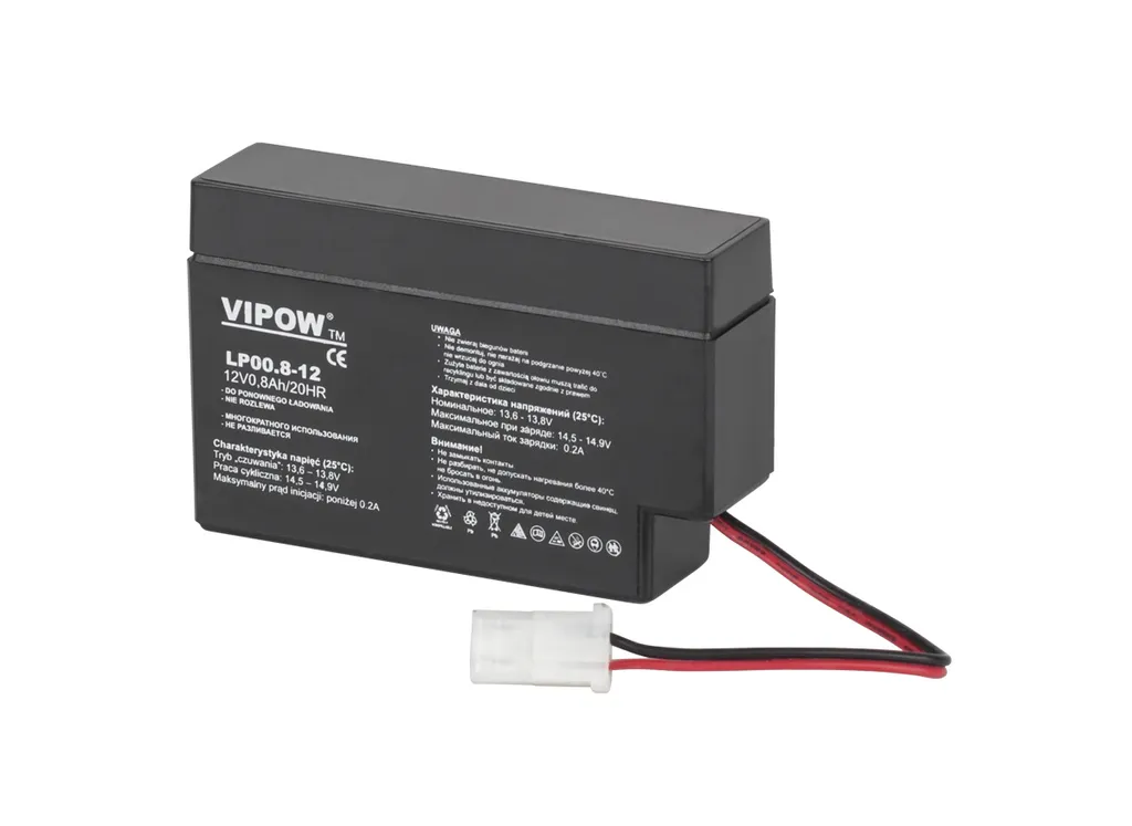 Remplacez votre Batterie Alarme HS par la Batterie Gel 12V 0,8Ah de Vipow