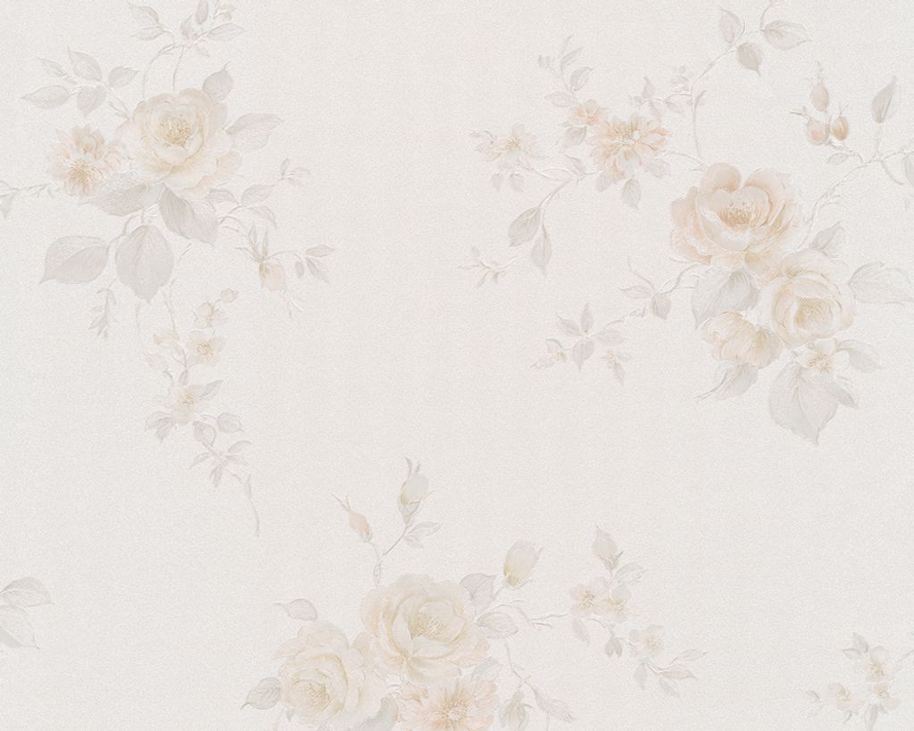 A.S. Création Tapete Simply White 2, beige, creme, 10,05 m x 0,53 m, 978318, 9783-18