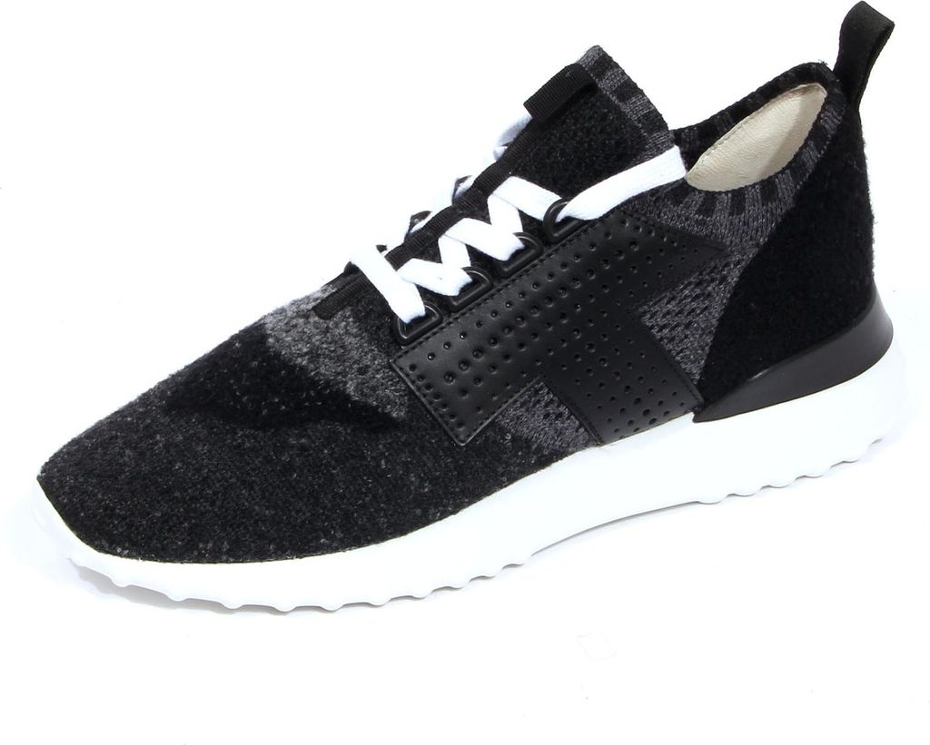 G0132 Turnschuhe donna TOD'S SPORTIVO Wolle schwarz/grau Schuhe Frauen