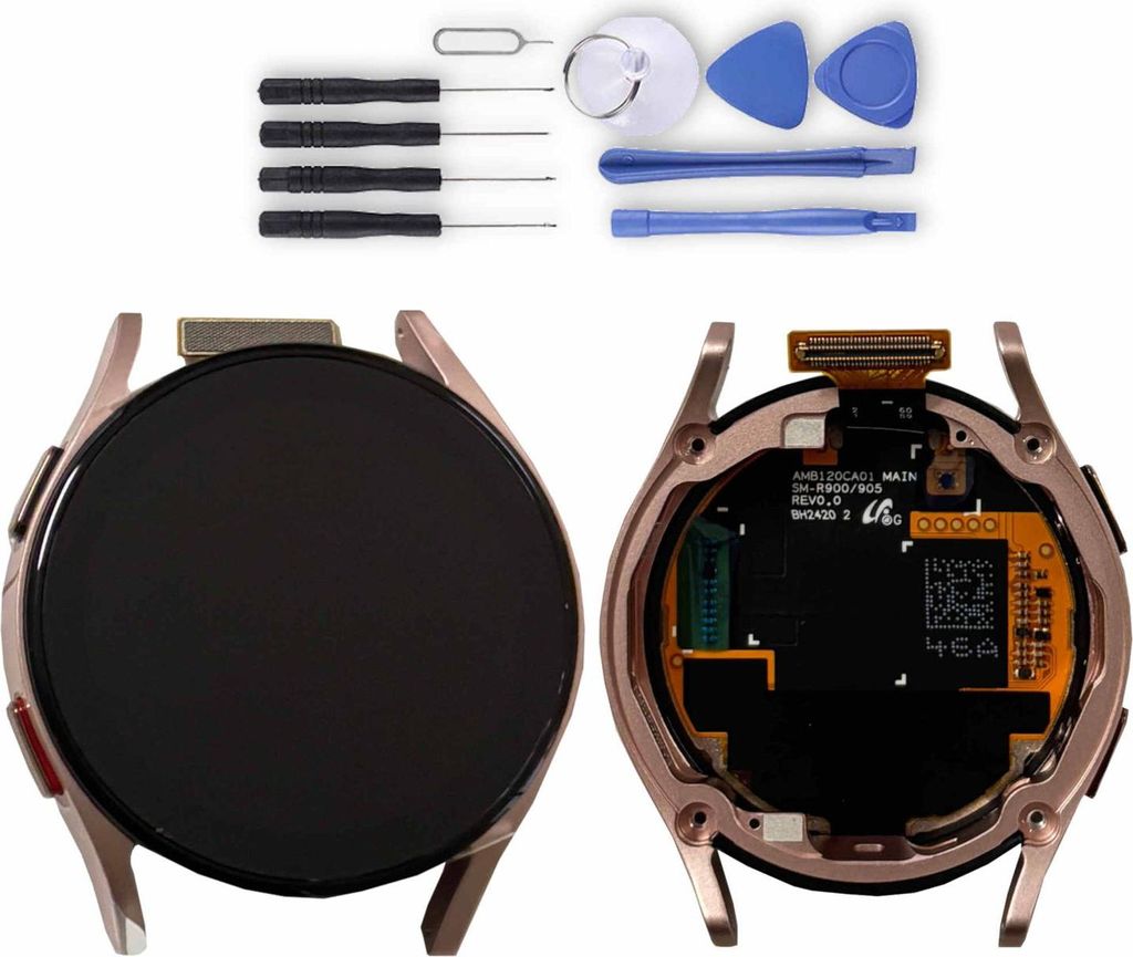 Samsung LCD Display mit Rahmen für Galaxy Watch FE 40mm Ersatzteil Rose Gold