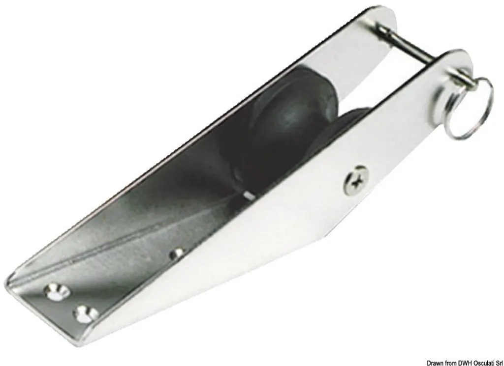 Davier à rouleau inox 232 mm accessoire de mouillage pour bateau