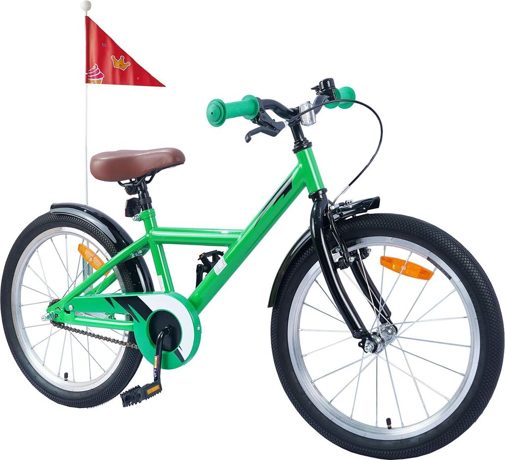 vidaXL Kinderfahrrad 20 Zoll für 6-11 Jahre alt Grün