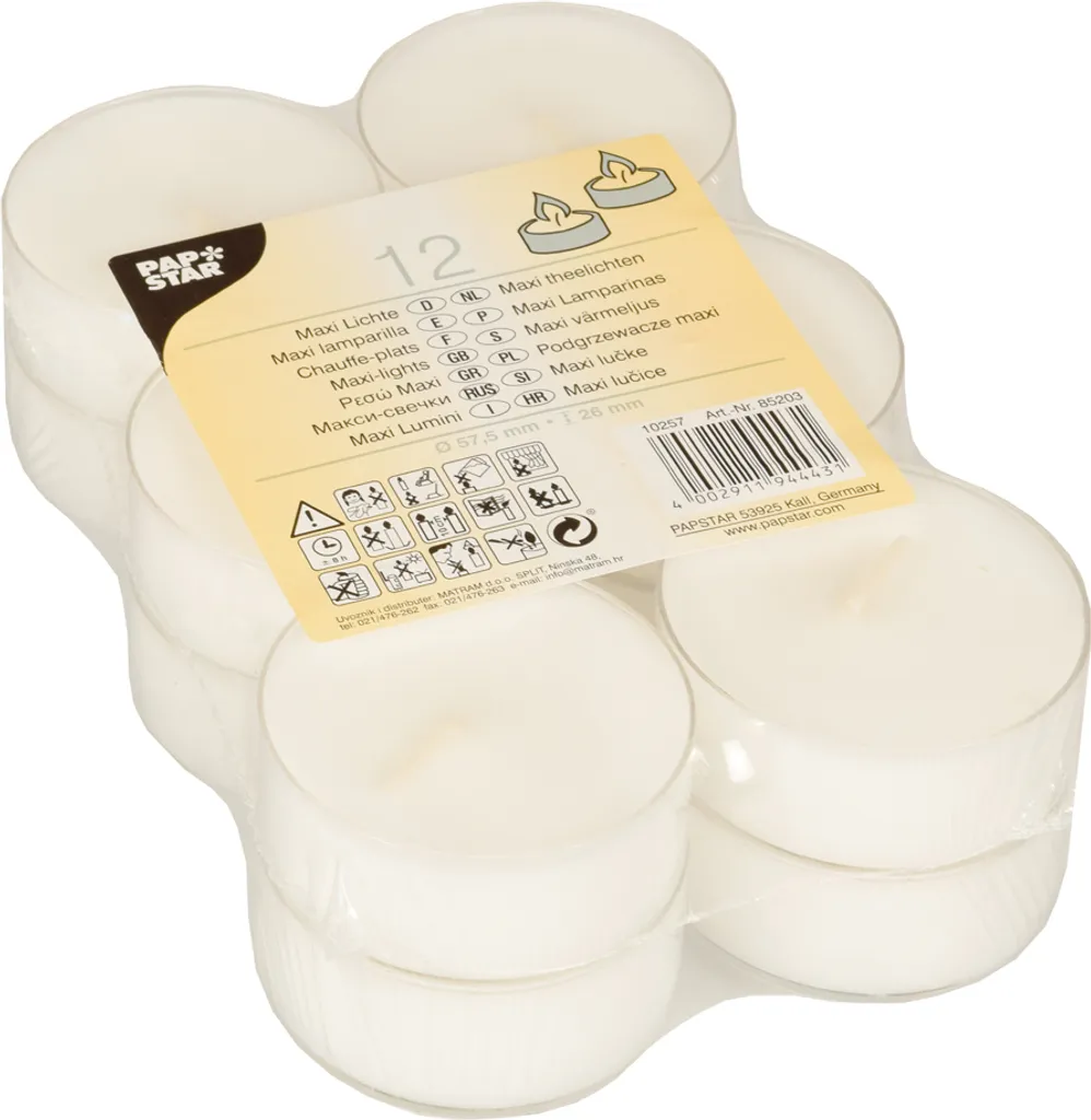 Bougies chauffe-plat Maxi 57 mm blanches : fini les bougies qui s'éteignent