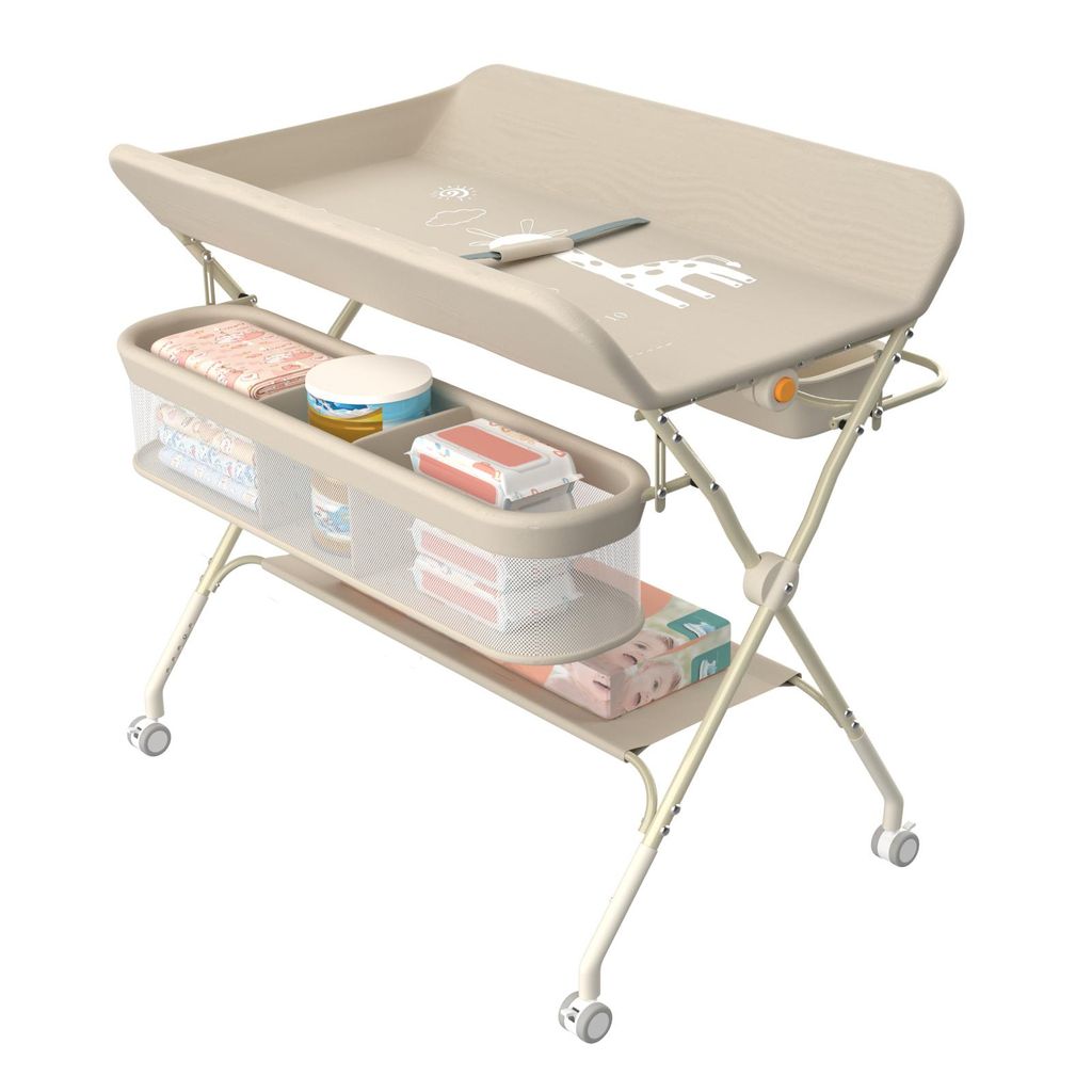 Table à langer réglable en hauteur sur roulettes, à 5 Image du produit 
