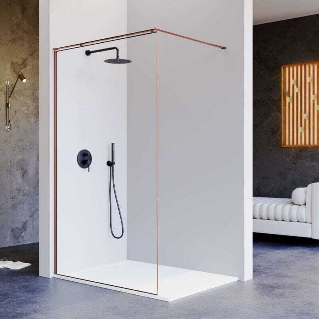 Walk In Duschwand FRESH ARENA bronce gebürstet