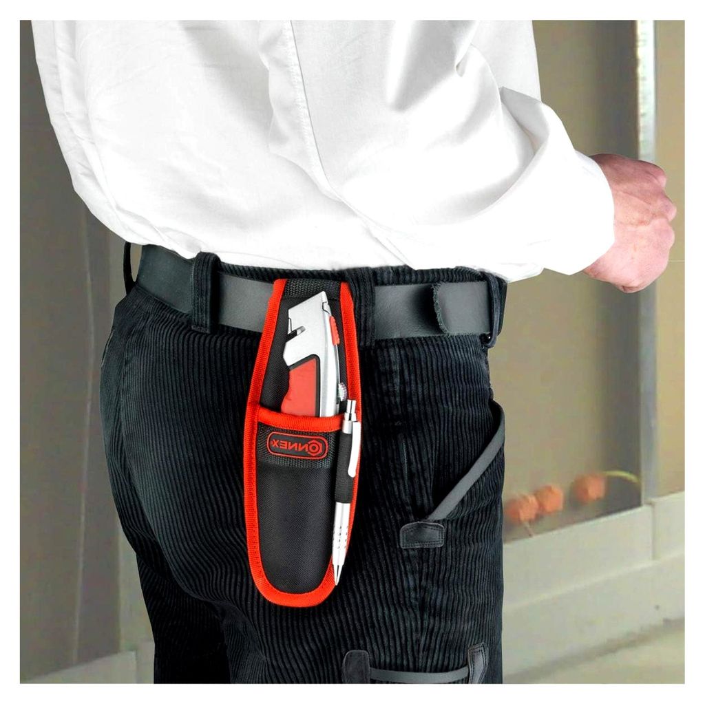 Werkzeughalter mit Gummiband für Stift und Co. - Mit Gürtelschlaufe - Aus Polyester - Pflegeleicht / Messerscheide / Werkzeugtasche für Gürtel ...