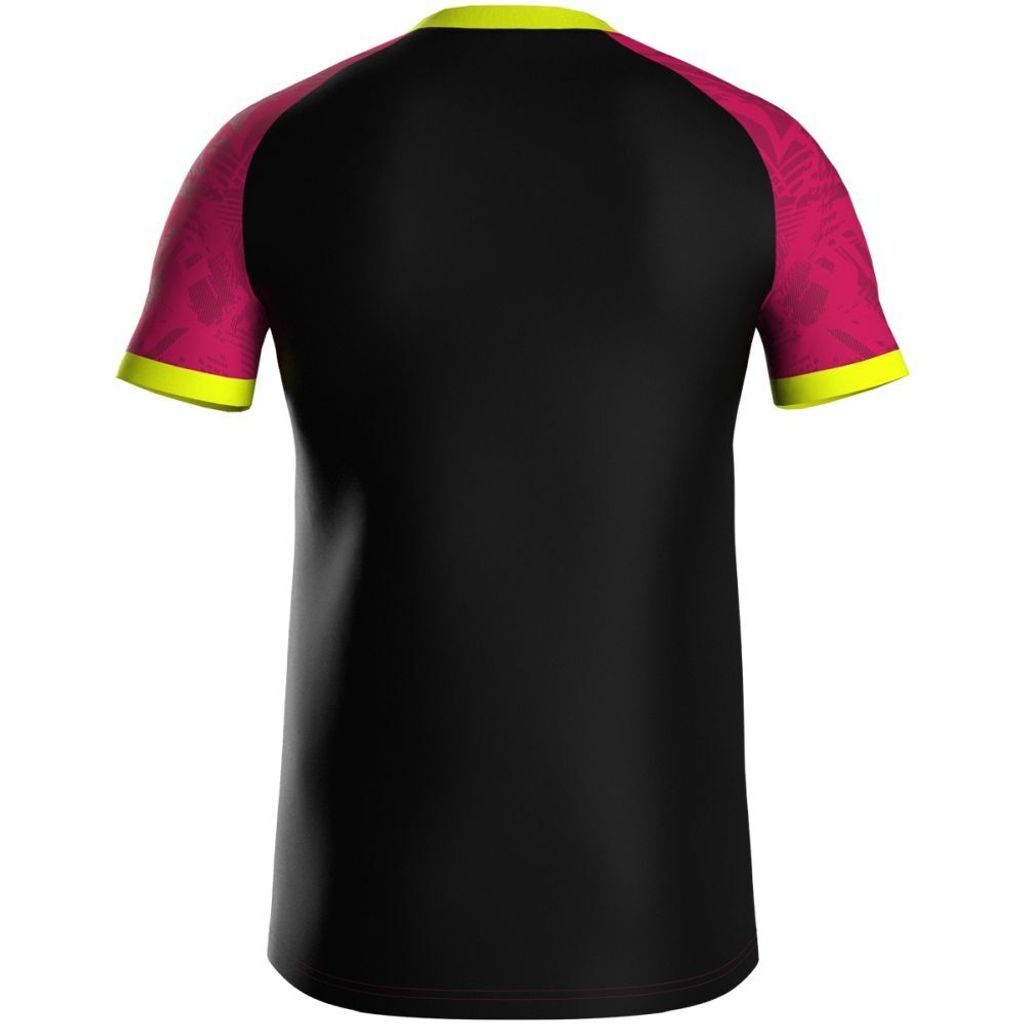 Jako Iconic Trikot Kurzarm Kinder - Schwarz / Pink / Neongelb | Größe: 116