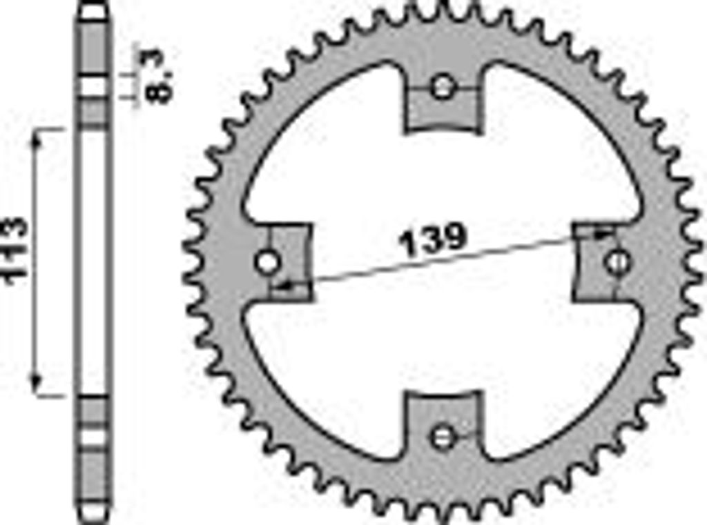 Ritzel Hinterrad 4509 40 C45 für Suzuki LTZ 400 (09-) JTR1760.40 Kette 520