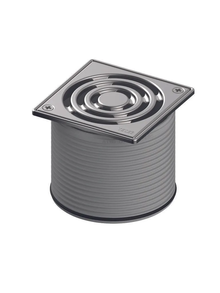 TECEdrainpoint S 3660009: Telaio e Griglia Inox 100x100mm per Scarico
