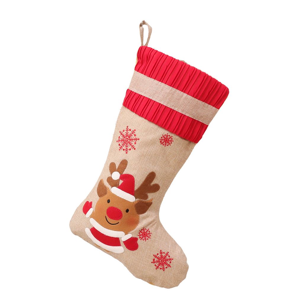 Weihnachtsstrumpf Mehrzweck farbenfroher festlicher Laden Strick -Elch -Print Elastic Cartoon Strümpfe Nachbildung WeihnachtsNachbildungation-B