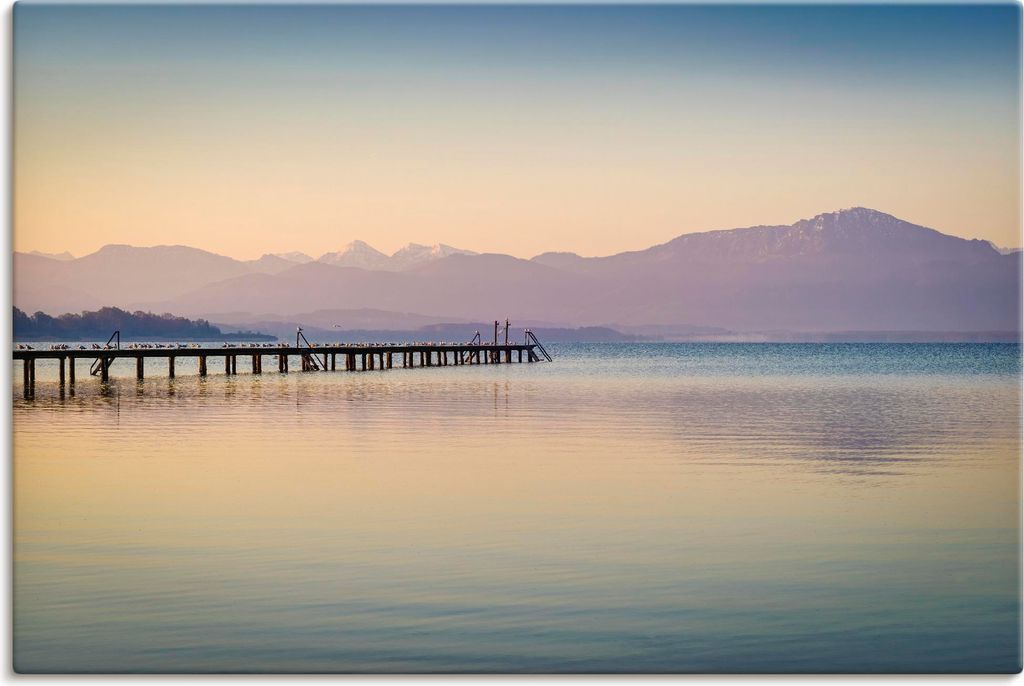ARTland Leinwandbild Morgen am Chiemsee Größe: 60x40 cm Produktbild 