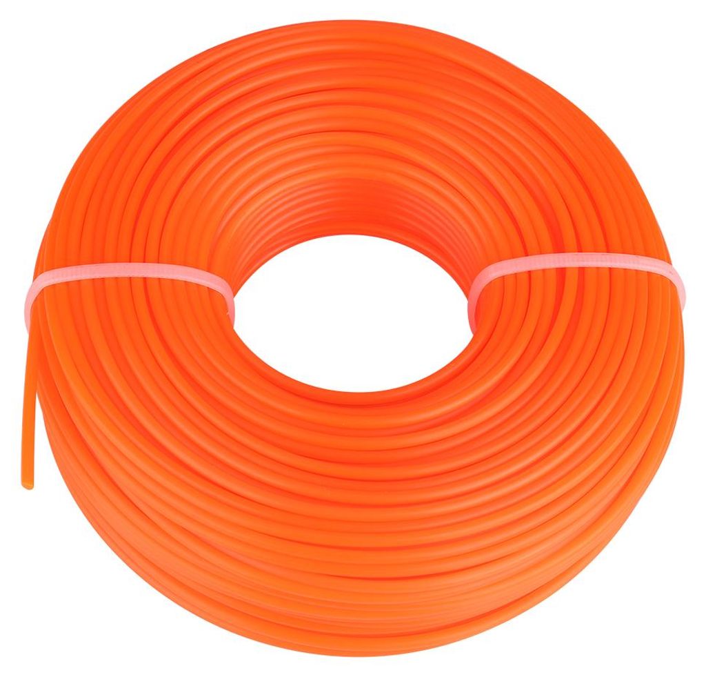 2,4 mm Trimmerfaden aus Nylon, runde Schnur, für Benzin-Rasentrimmer, 50 m