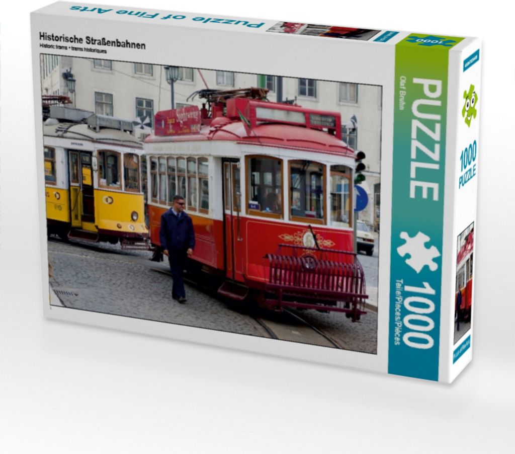 Calvendo Historische Straßenbahnen 1000 Teile Puzzle quer 640x480mm, Bruhn Olaf; 7403502