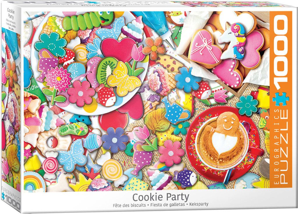 1000 Teile Puzzle - Puzzle - Leckere Kekse in bunten Farben + Puzzle Alu Rahmen für 1000er