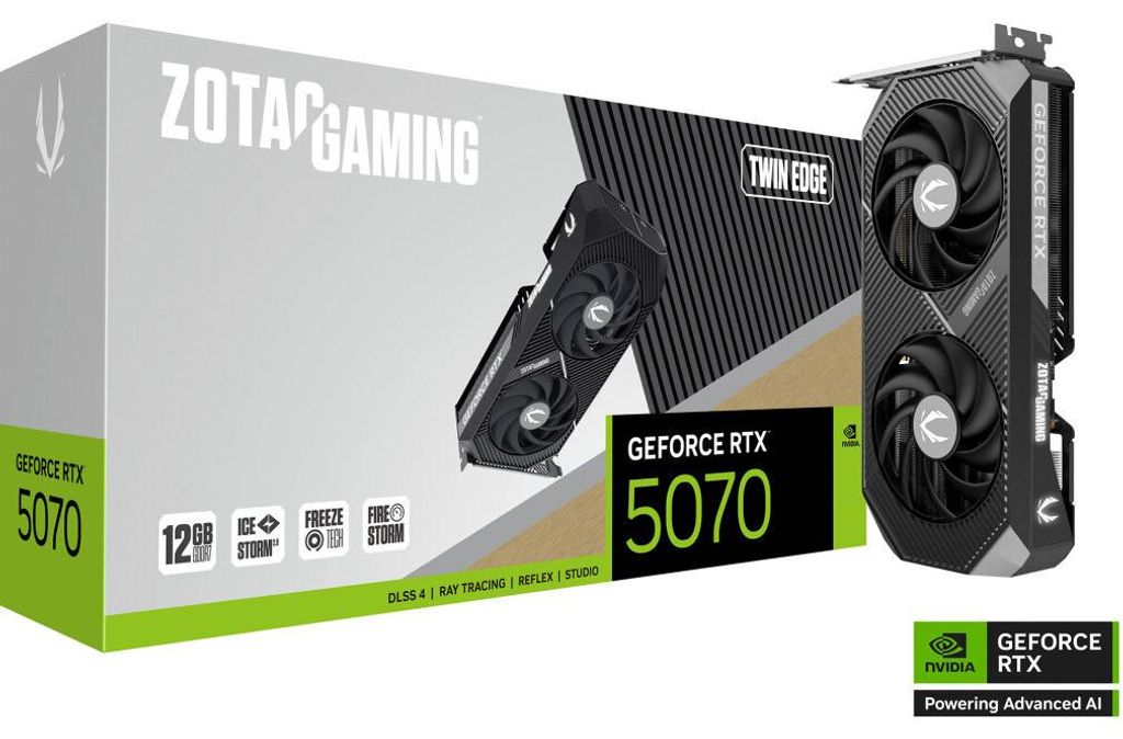 ZOTAC - Gaming graphics card - GeForce RTX 5070 - Twin Edge Productafbeelding 