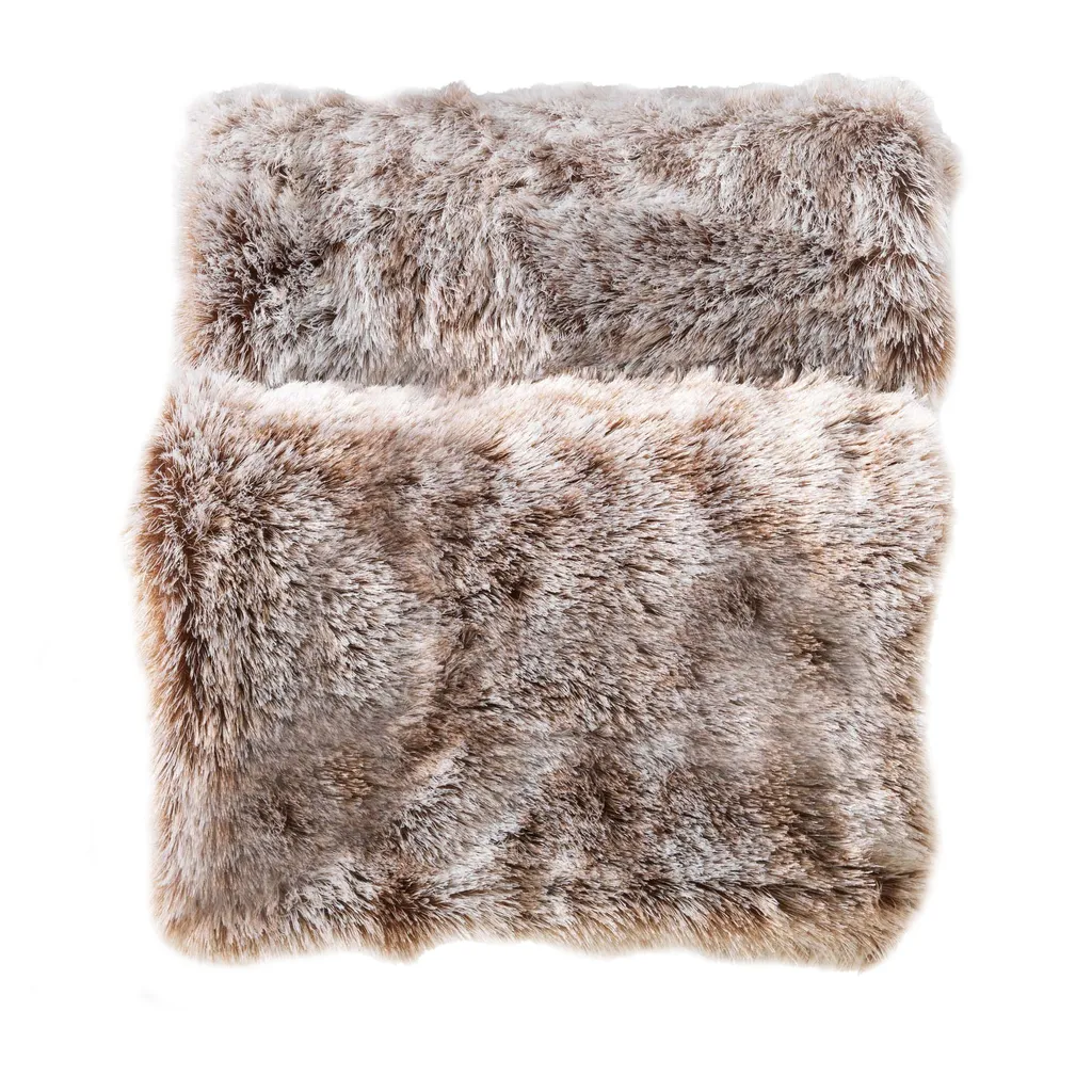 Couverture Fourrure Artificielle Beige Extra Douce - Finition Soyeuse