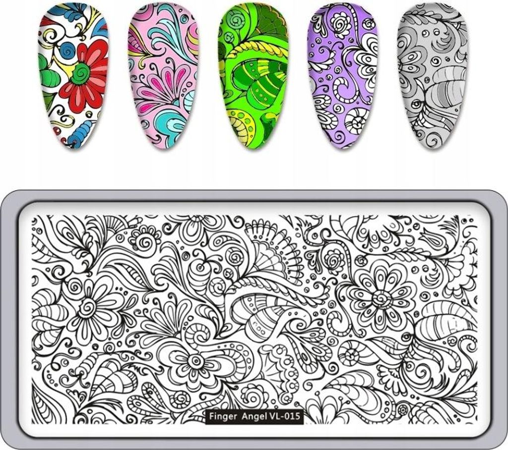 Finger Angel Nail Art Stempelplatte - VL - 015