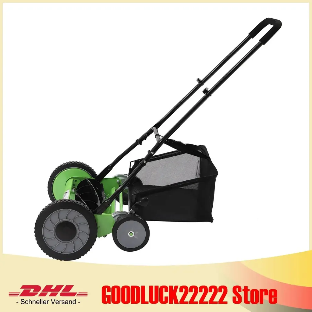Tondeuse à gazon manuelle à cylindre 51 cm - Modèle à pousser à 4 roues