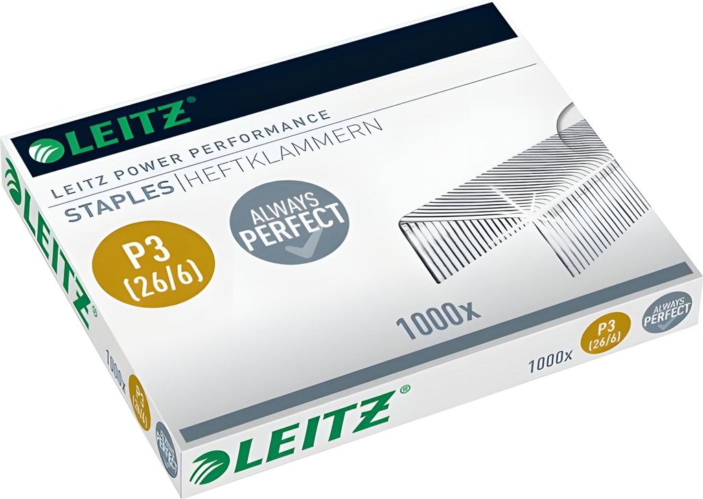 Leitz 5572-00-00 Punti metallici 26/6, 1000 pezzi Immagine del prodotto 