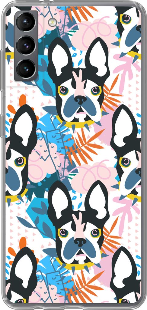 MuchoWow Handyhülle Schutzhülle Hülle für Telefoonhoesje Samsung Galaxy S21 Plus Muster - Hund - Pflanze - Jungen - Mädchen - Kinder - Kind ...