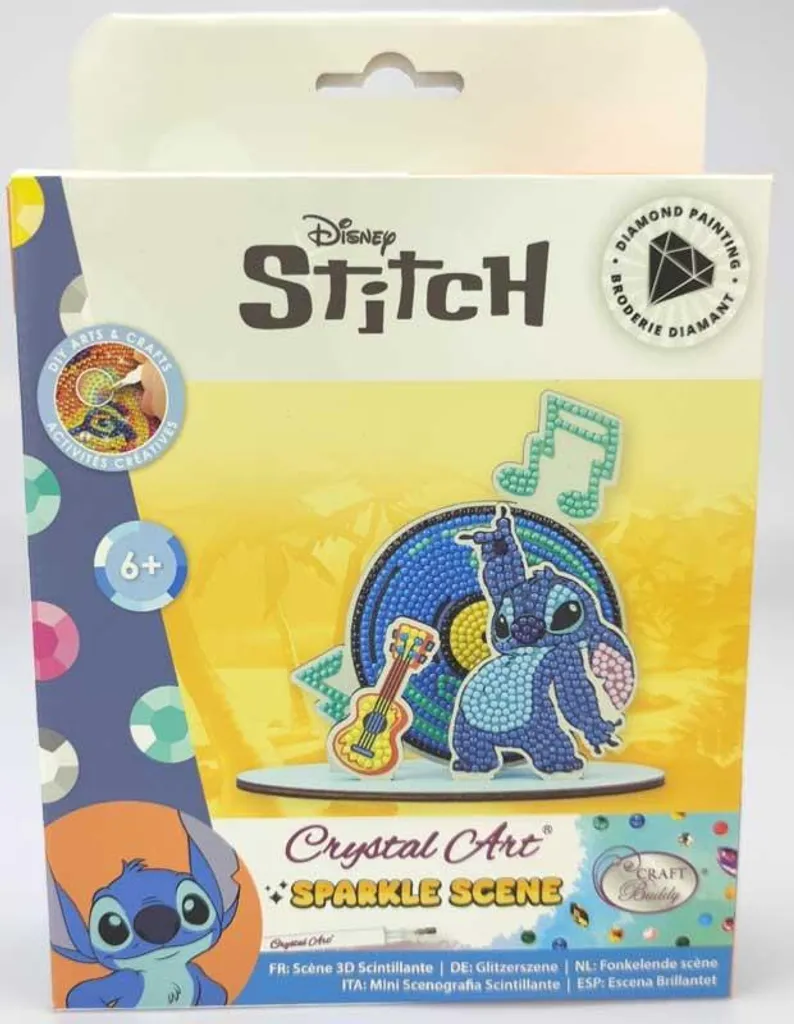 Tableau Diamant Stitch Scène Musicale - Activité Créative et Déco DIY