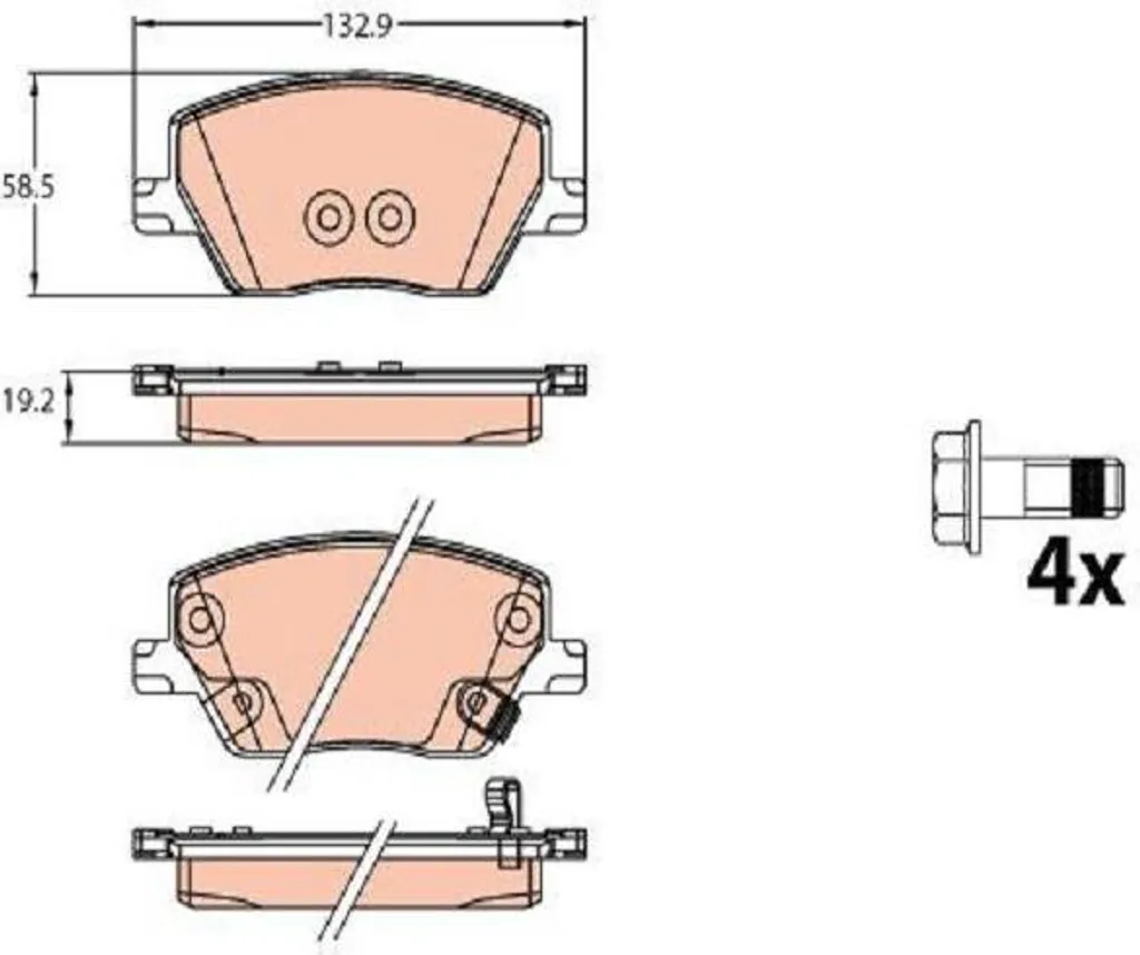 Plaquettes de frein Fiat TRW GDB2151 - Idéal pour entretien courant