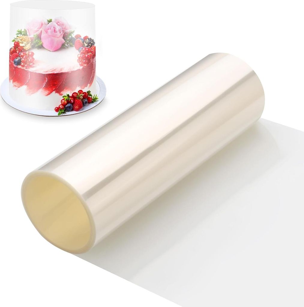 Tortenrandfolie 20cm x 10m, Transparent Acetat Rolle Produktbild 