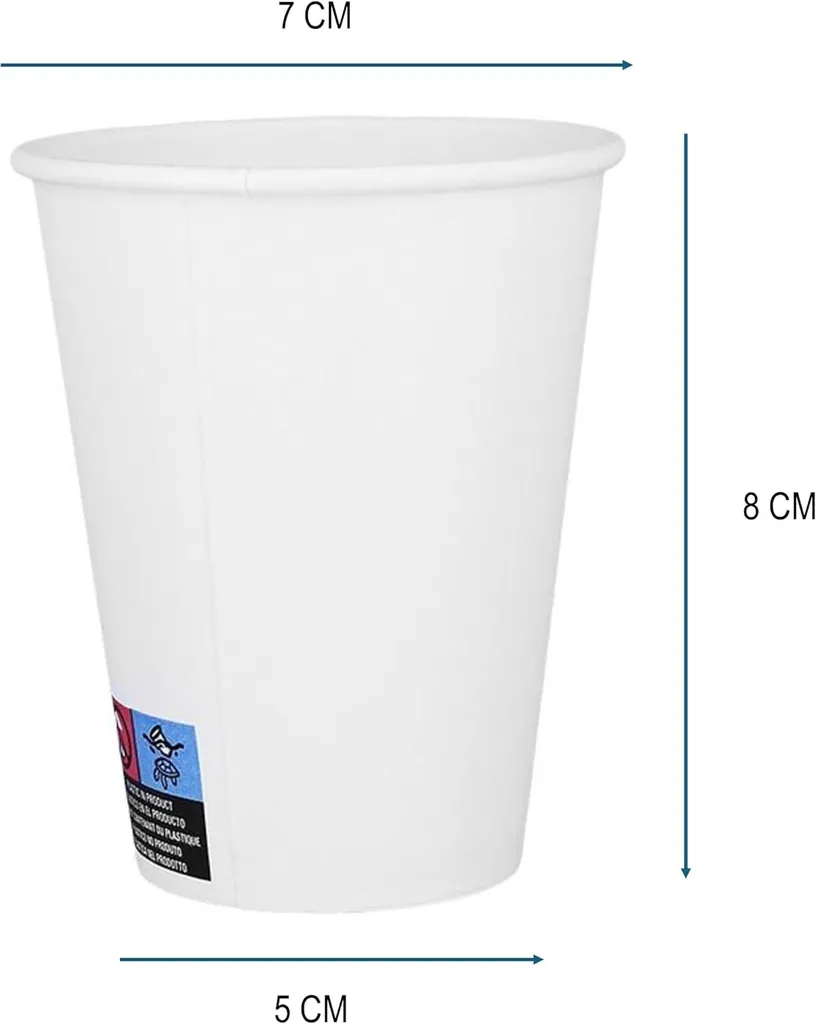 Gobelets en carton biodégradables 7 oz - Pack de 1000 unités robustes