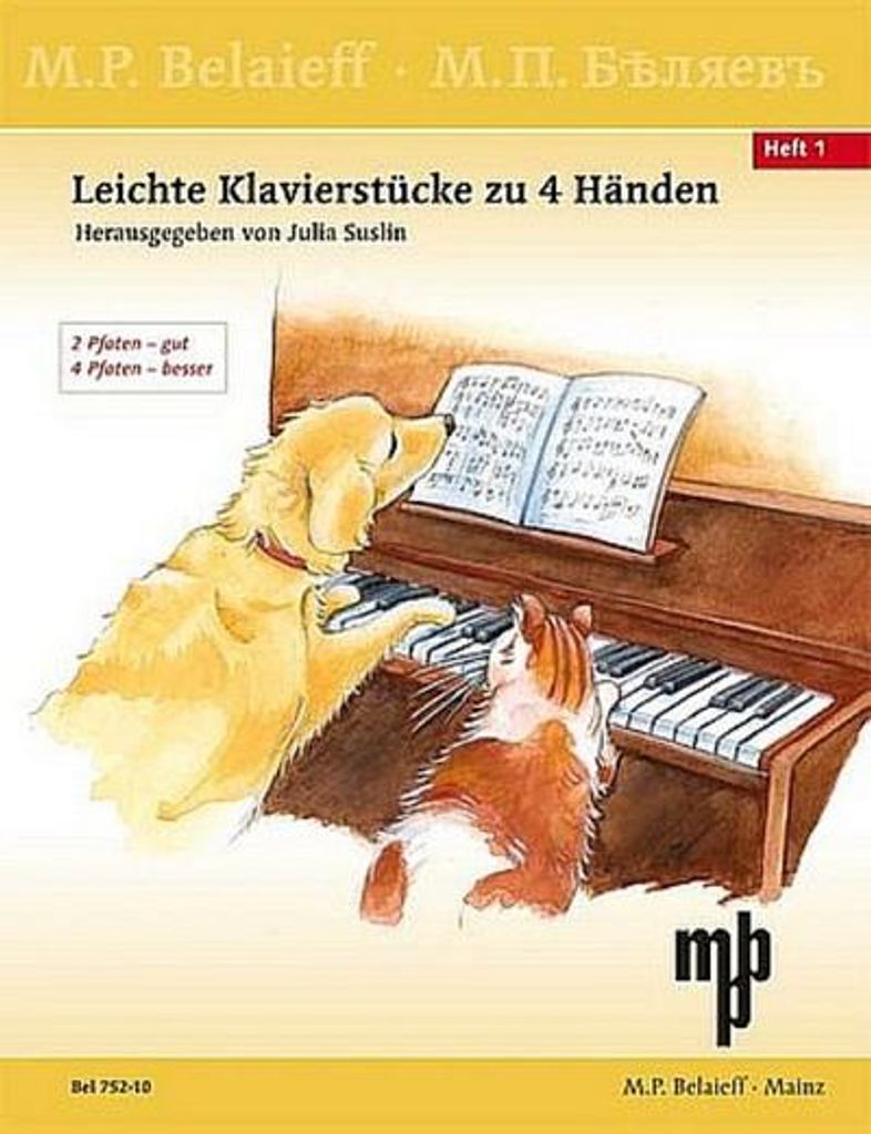 Leichte Klavierstücke zu vier Händen 1