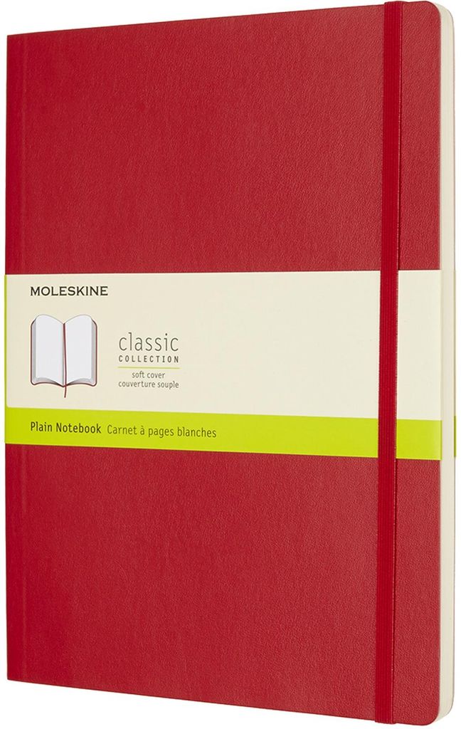 Moleskine Scarlet Red Extra Large Plain Notebook Soft Image du produit 