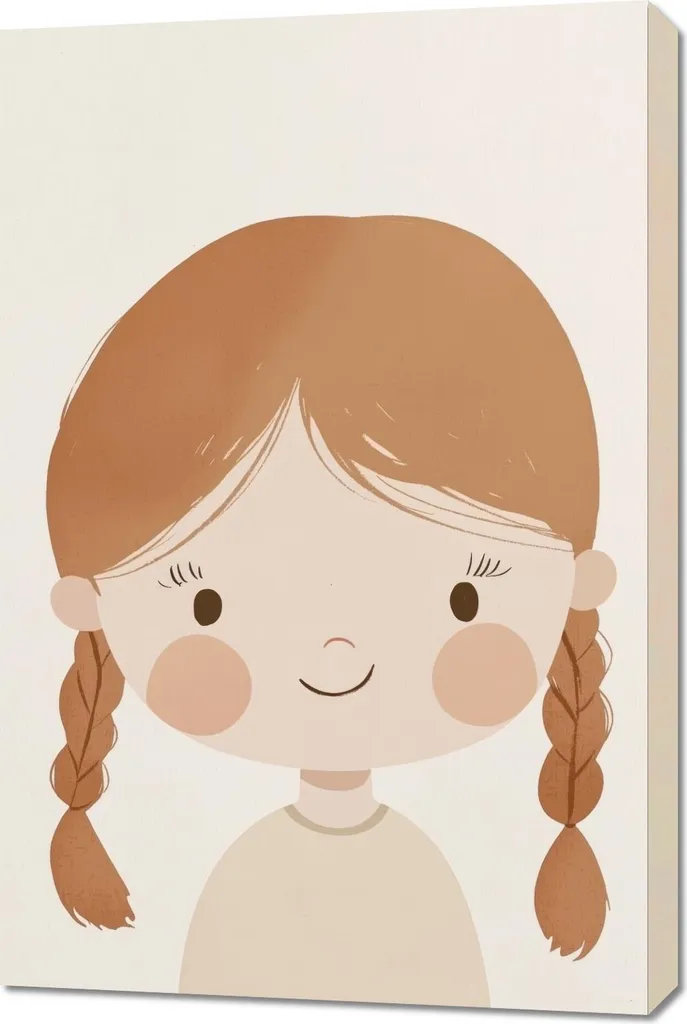 Quadro 60x90 cm Motivi per Bambini Cameretta Sorriso 2 | Tela Premium