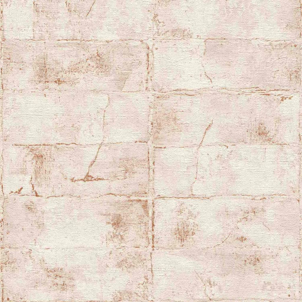 Rasch Vliestapete 520149 Concrete steine rot weiß 10,05 x 0,53 m