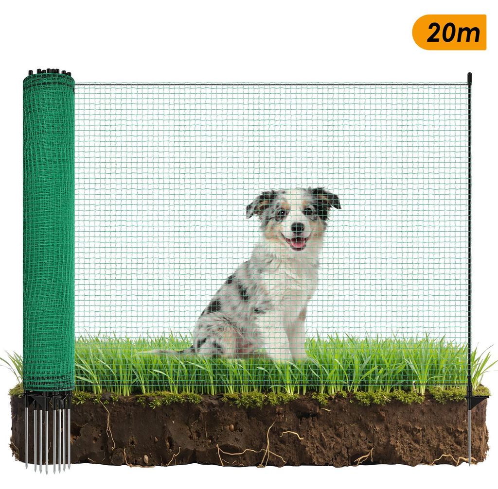 Faziango Mobiler Hundezaun Weidezaun 115 cm x 20 m – Produktbild 