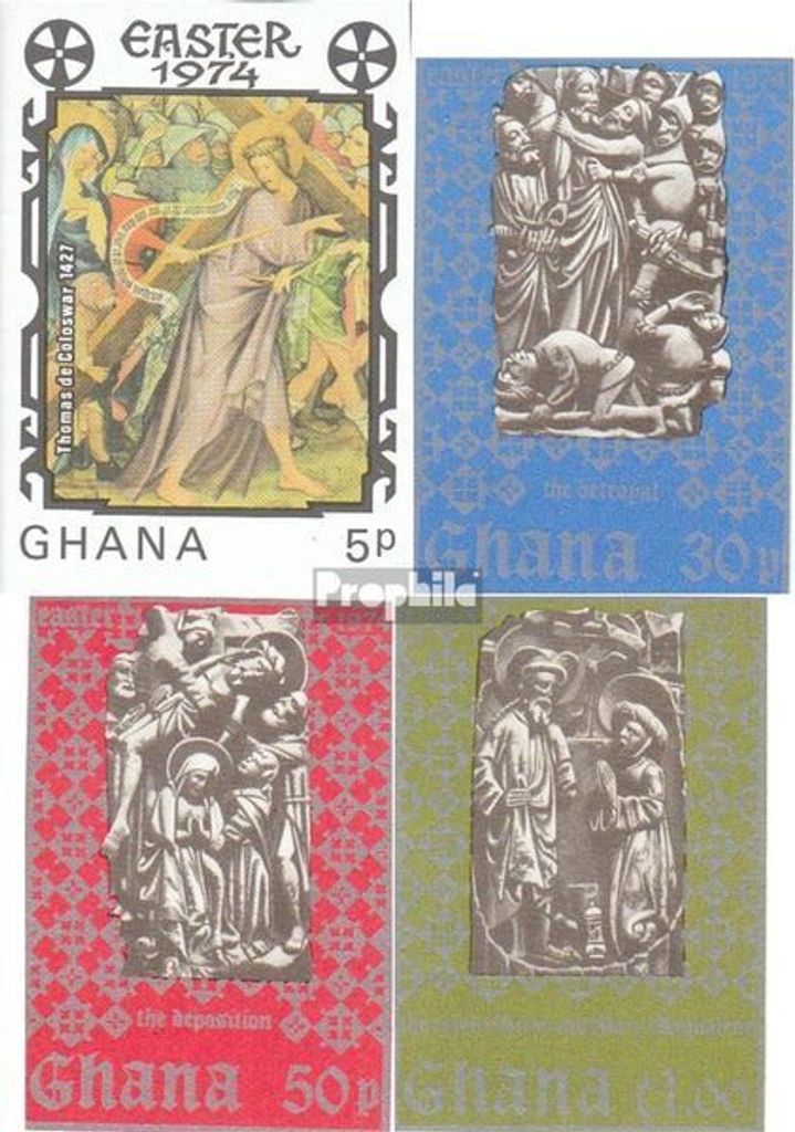 Briefmarken Ghana 1974 Mi 540B-543B (kompl.Ausg.) postfrisch Ostern