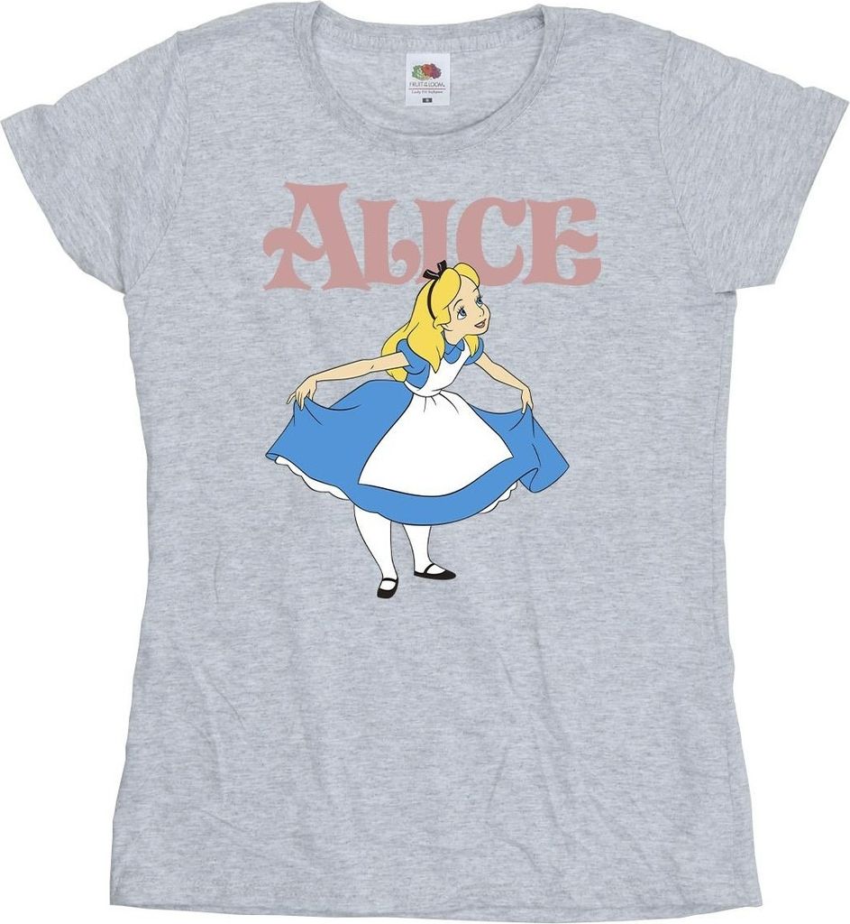 Disney - "Alice In Wonderland Take A Bow" T-Shirt für Damen BI6882 (XXL) (Grau)