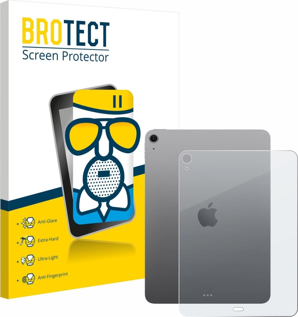 BROTECT Entspiegelungs Schutzglas für Apple iPad Air 11" M3 WiFi 2025 (Rückseite) Schutzfolie Panzer Folie Glas Display Schutz matt