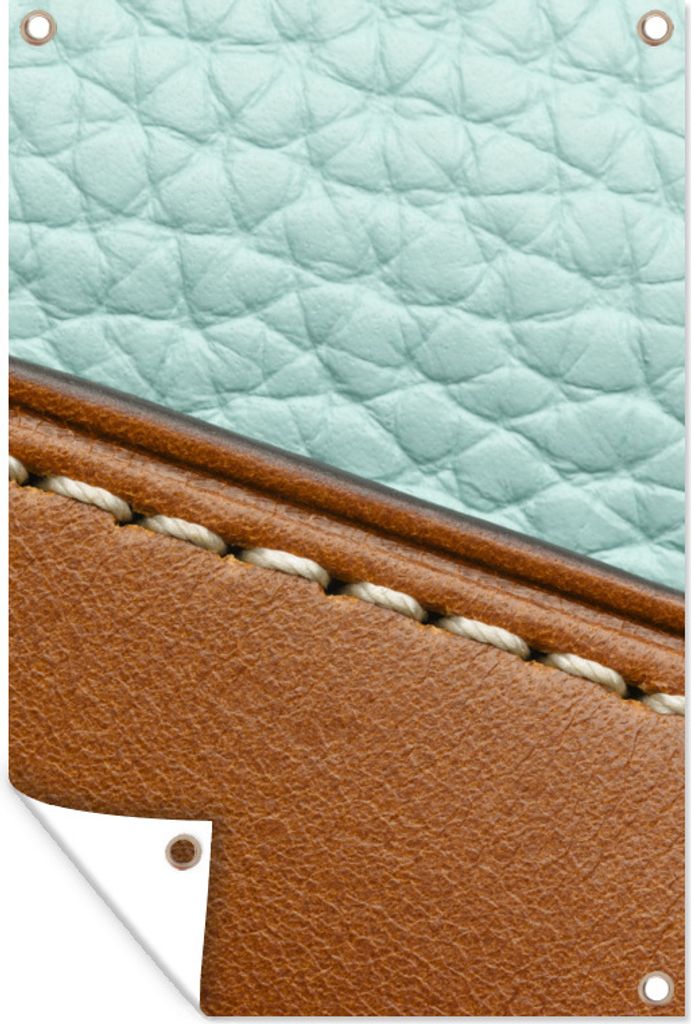 MuchoWow 60x90 cm Outdoor-Poster Gartendeko Sichtschutz Garten Poster für den Garten Buntes Leder als Hintergrund