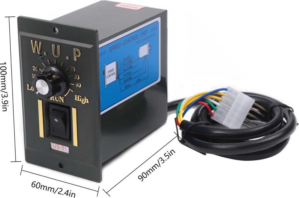 AC 220V 90W Getriebemotor mit Drehzahlregler+Halterung 20K Produktbild 4