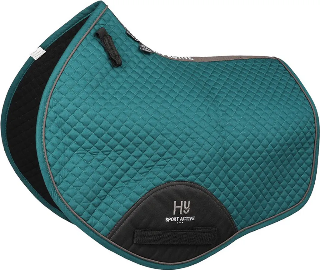Chabraque de sport pour poney contact étroit Hy Sport Active Vert Foncé