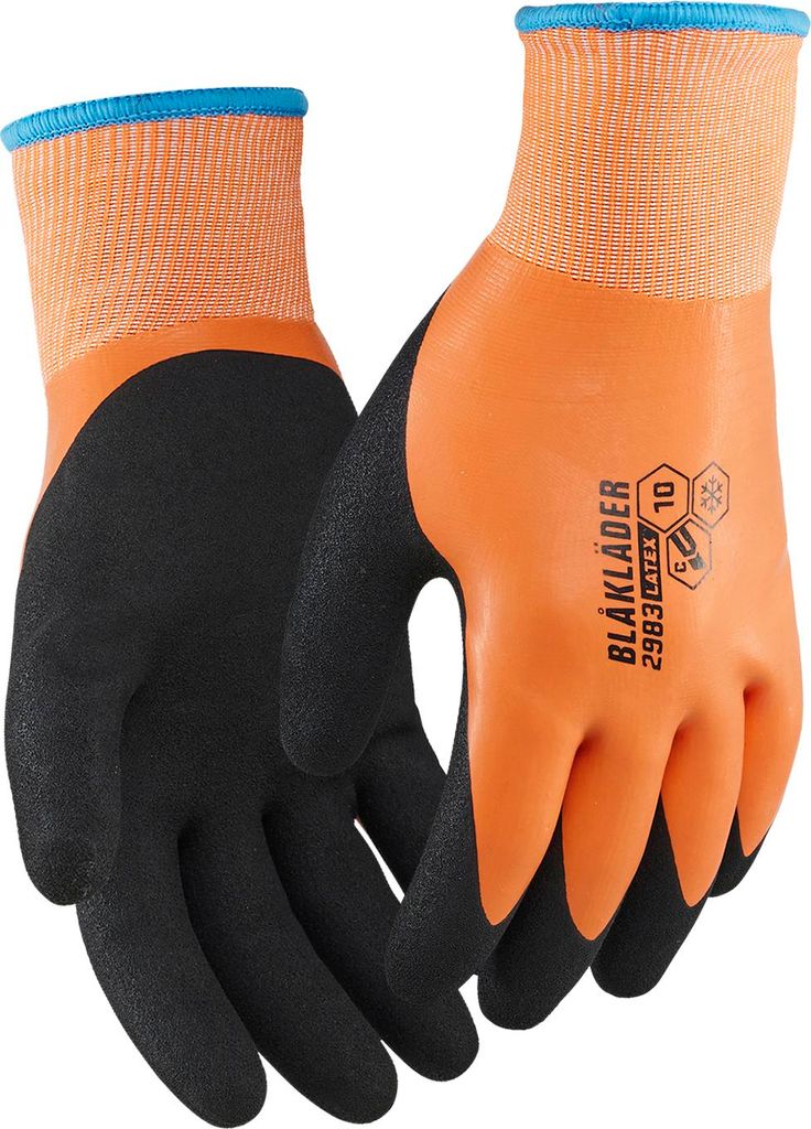 Blakläder Schnittschutz Handschuh C, Gefüttert, Wasserdicht 2983, Farbe:High Vis Orange, Größe:9