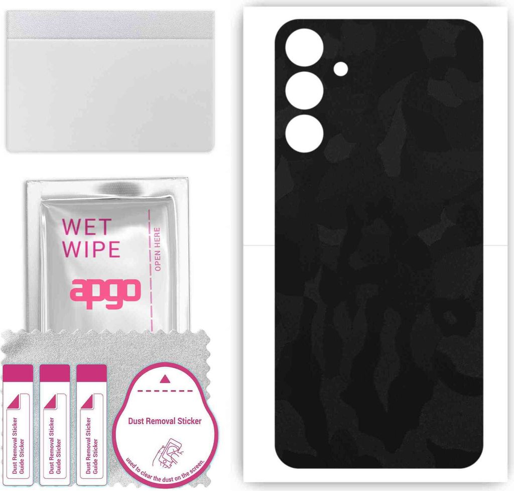 apgo Rückseite Schutzfolie, Skin, kompatibel mit Samsung Galaxy M15 5G, Hinten Displayschutzfolie aus Vinylfolie, kratzfest, einfache Montage - Sc...